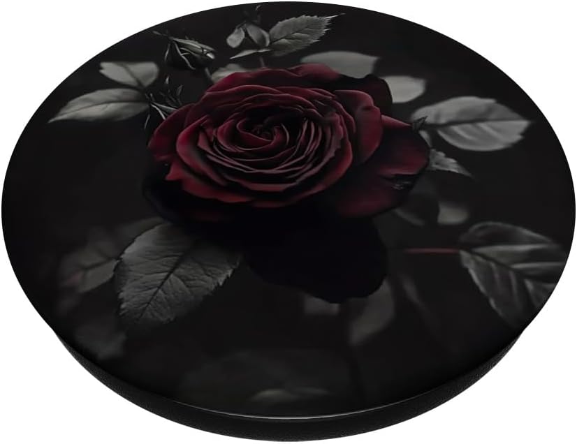 Red Rose Flower Floral Pattern Print PopSockets Adhesive PopGrip - Image 2