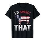 Amerika Flagge Ich würde das Grillen Lammfleisch BBQ Grillen T-Shirt