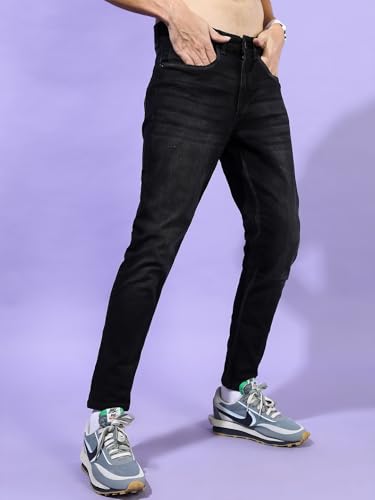 Image of Highlander Mens Tapered Fit Denim Jeans for Man|Regular Length|Mid-Rise|Stretchable Fabric for Comfort fit| Jeans for Man | Men Jeans