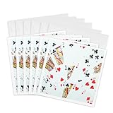 3dRose Greeting Cards - Playing cards photography - deck of cards photo gift for poker bridge and other card game players - 6 Pack - Game designs