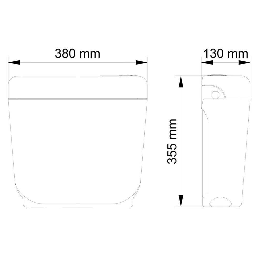 Belvit WC Spülkasten 3-9L Aufputzspülkasten Weiß | Geräuscharm, Wassersparend, Start-Stopp-Funktion, 2-fach Anschluss, Komplettset