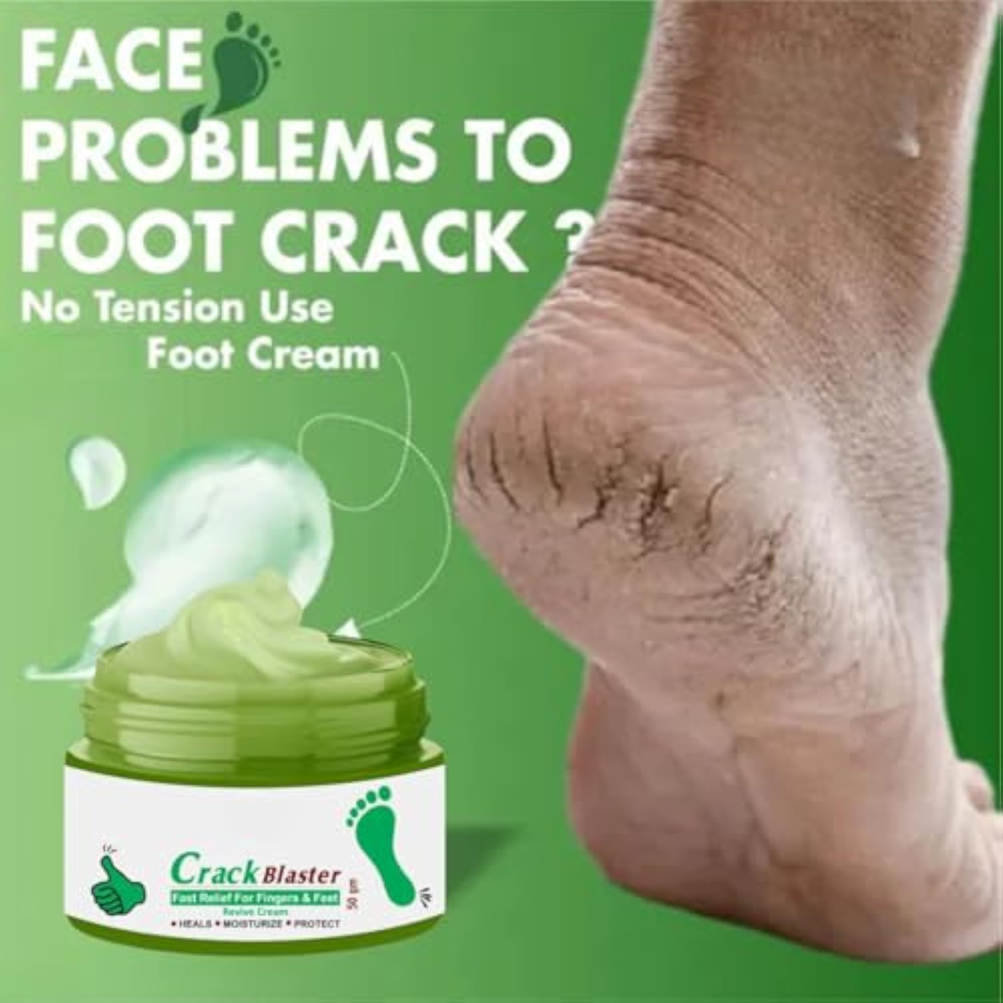 Crack Blaster Heel Repair Cream, 50g, Intensive Moisturising Balm