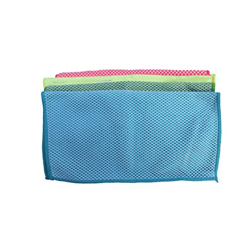 CRAFTHROU Paños de Limpieza de Microfibra Superfina y Diseño en Malla Color Aleatorio 4piezas Alta Absorción para Limpiar Utensilios y Fregaderos para Cocina