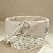Personalization Universe Personalized Classic Easter Basket – Natural Beige Basket Liner – Custom Kids Easter Gift – Hand-Woven Wicker Basket with Folding Handle