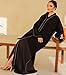 DIVINELY CRAFTED Abaya For Women And Girls - Modest And Fashionable Wear For Formal/Everyday Use, Wrinkle Free, Long Sleeves, Middle Eastern Style, Black, XXL (Length 60)