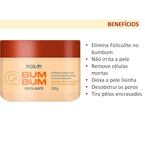 Kit Esfoliante para Foliculite no Bumbum e Rosto com Óleo de Rosa Mosqueta