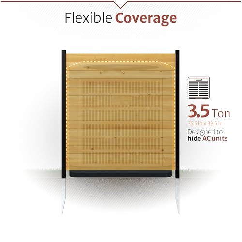 Image of Enclo Privacy Screens EC18008 No-Dig Richmond Wood Privacy Screen 38 inch W x 42 inch H, Cedar