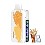 電子タバコ 使い捨て 清涼感調節可能 ベイプ パワー調節可能 30000回吸引可能 シーシャ vape LEDスクリーン付き Type-C充電可能 大容量 爆煙 禁煙グッズ 水蒸気タバコ タールニ0コチン0 電子たばこ WOO アイスコーラ