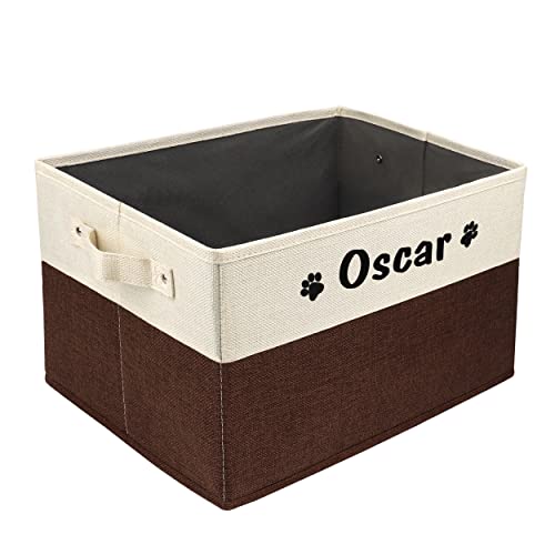 PET ARTIST Cesta Plegable de Almacenamiento Con Nombre Personalizado Para Juguetes de Perro, Caja Organizadora Rectangular Para Abrigos