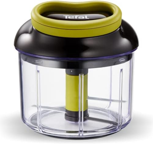 Tefal Ingenio manual K13204 – Picadora manual sin cable con capacidad de 900 ml + 1 cabezal, picadora manual de alimentos, sin electricidad, base antideslizante, cuchillas acero inoxidable Tefal Ingenio manual K13204 – Picadora manual sin cable con capacidad de 900 ml + 1 cabezal, picadora manual de alimentos, sin electricidad, base antideslizante, cuchillas acero inoxidable