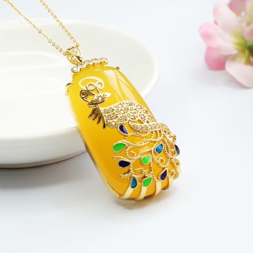 Pendentif de calcédoine agate collier jade véritable argent S925 - 2