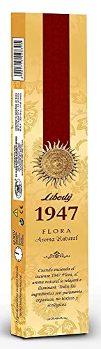 Liberty 1947 Flora Fragrance Aroma Sticks | Low Smoke Incense Sticks | Charcoal Free Agarbathi Eco-Pack- Pack of 2 (80g)