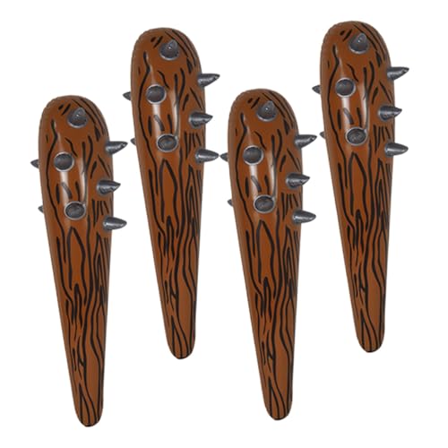 Milisten 4pcs Inflatable Cheering Sticks PVC Noise Makers for Sports Events Birthday Parties Outdoor Team Spirit Accessories Party