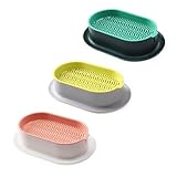 LIFTATAPA 3Pcs Cat Grass Planter, Plastic Wheatgrass Planting Trays Hydroponic Cat Grass Growing Kits for Indoor Cats Soilless Nursery Box Pet Grass Pot (3 Color)