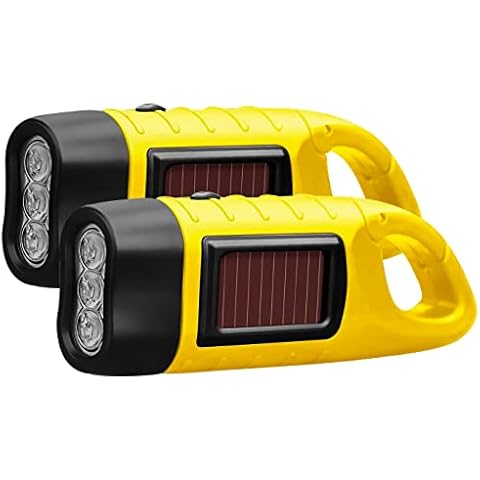 2-Pack Wind Up LED Camping Torch Cover