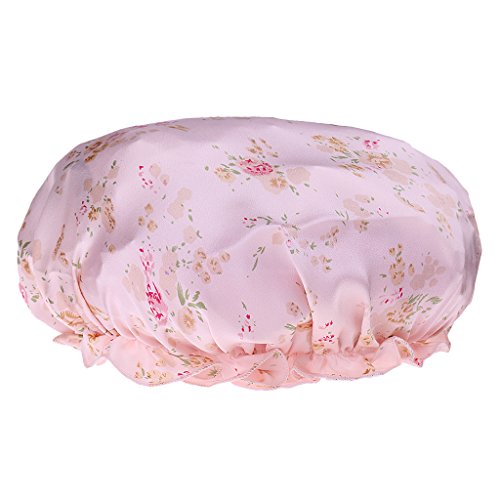 100% Pure Silk Sleeping Cap Sleep Hat Night Hair Care Bonnet Scarves For Women Girls - Pink, 25cm-37cm