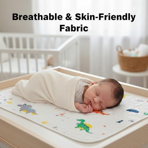 Image of Safe-O-Kid Baby Diaper Changing Mat, 70 x 49 cm Waterproof & Foldable Bed Protector, Soft & Comfortable Changing Pad for Newborns, Travel-Friendly & Easy to Clean - (Pack of 1)