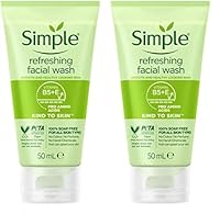 Simple Kind To Skin Facial Wash Gel Refreshing, 50ml (Pack of 2)