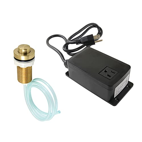 Kit interrupteur pneumatique Kingston Brass KAMSK217 laiton brossé mains mouillées