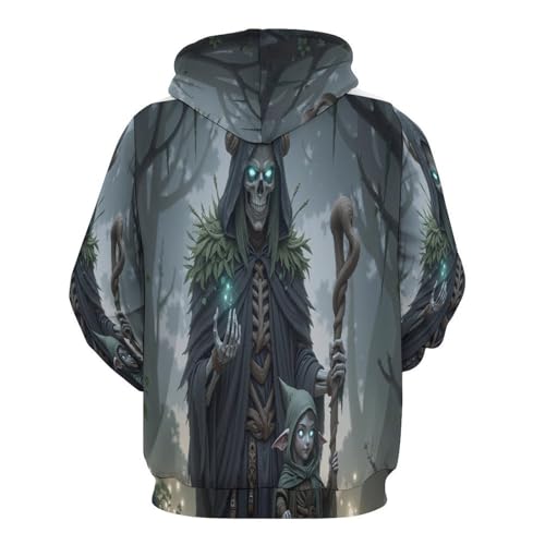 Pull imprimé en 3D ample sweat à capuche chaud pour style alternatif - 4
