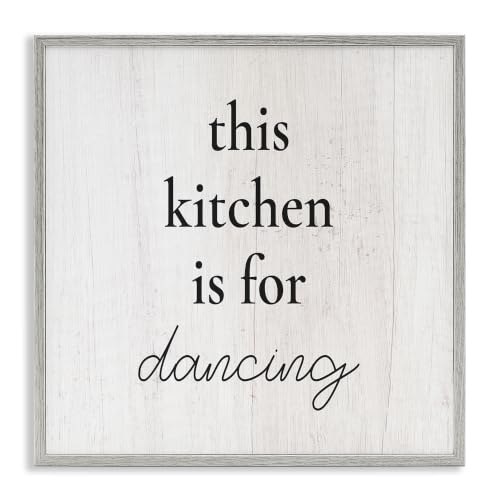 Kitchen Dancing Phrase, 24 x 24 Inch Framed Giclée Print