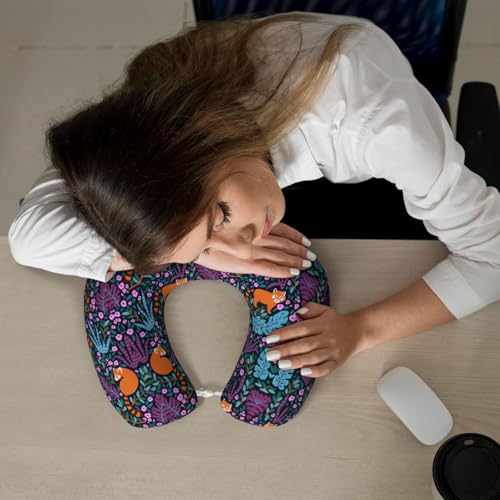 Almohada cuello en U espuma viscoelástica negro miniatura 7
