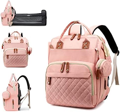 Diaper Bag with Changing Station, Waterproof 3 in 1 Baby Diaper Backpack ...