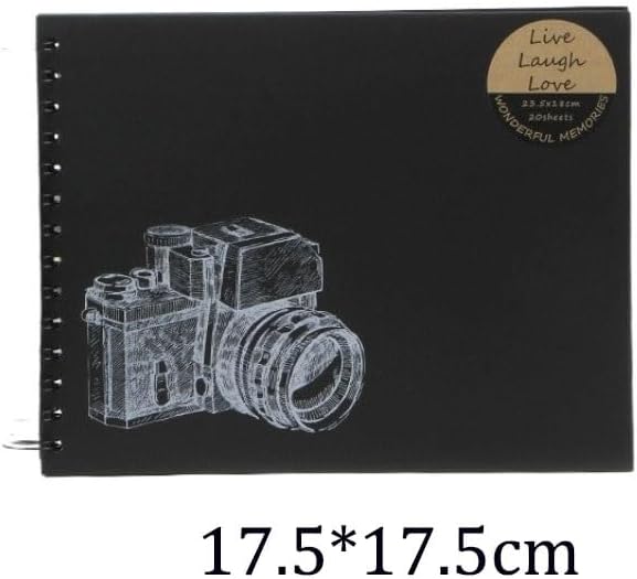 Travel Growth Commemorative Book ﻿ Cardboard Cameras DIY Albums Paper Covers Albums Scrapbooks Memorial Albums Applicable to Photos, Receipts, Star Cards, etc(Nature,25.4 * 25.4cm)