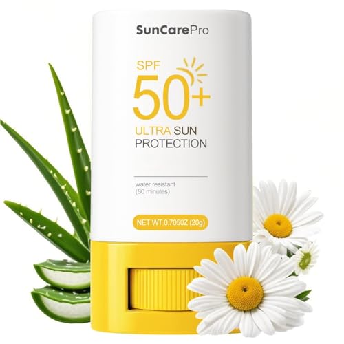 Sonnencreme Stick LSF 50 - Sonnencreme Gesicht Körper - Sunscreen Face SPF 50 - Sonnenschutz Gesicht Strand - Sonnenschutz-Stick, Wasserfest, mit Zinkoxid, Aloe Vera, Vitamin E