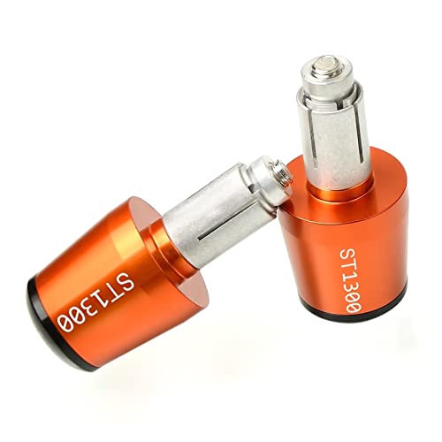 Extrémités guidon CNC Honda ST1300A en aluminium anodisé orange