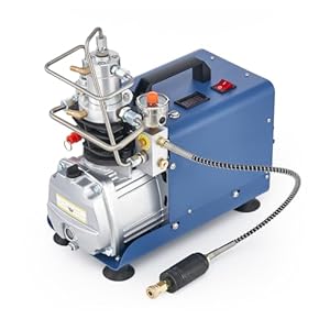 CREWORKS PCP Kompressor 300bar Automatisch Luftkompressor-Pumpe 4500PSI Hochdruckluftpumpe 1800W Kompressorpumpe Auto-Stop Kompressor 30MPA Hochdruck PCP Inflator für die Aufblasflasche