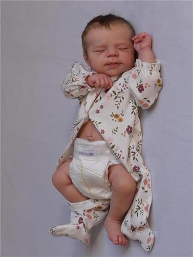Zero Pam 18HH-42-2-002-G#YQH-0619US Realistic Reborn Baby Girl Dolls Full Silicone Baby Doll 18 Inch Life Like Reborn Toddler Real Looking Sleeping Newborn Baby Dolls thumb #5