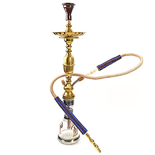 Rteanb Patrones Pintados a Mano Hookah árabe Egipto Copos de Cobre Puro Accesorios con Tubo de Piel de Oveja, para Mejor Disfrute de Shisha Hookah Fumar Cover