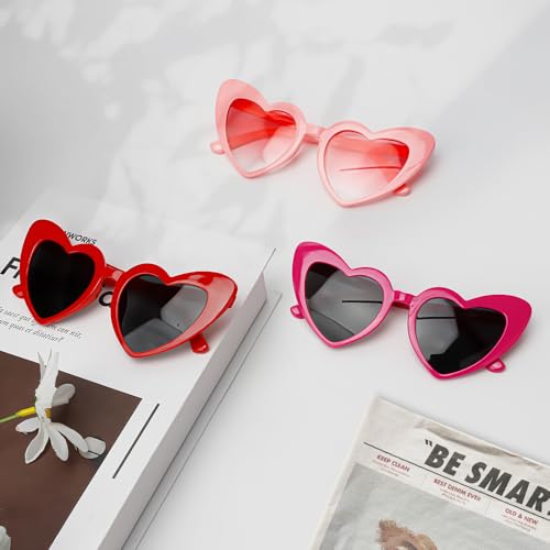Heart Sunglasses for Women Halloween Glasses Wedding Accessories Rainbow Valentines Day Accessories Party3