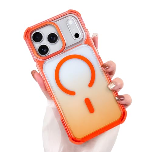 Coque iPhone 17 Pro Max orange dégradé SAKUULO magnétique transparente protection 6,9 pouces