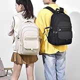 Myhozee Black School Backpack Womens, Causal Travel School Bags 14 Inch Laptop Rucksack Bag for Women Teenage Girls Boys Lightweight College Ladies Rucksack Water Resistant Students Bookbag Work - Image 7