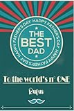 Happy Fathers Day Notebook To The World's Number One Dad Rufus: Original Custom Named Design Green Blue & Red Notebook For Fathers Day- To The World's Number ONE Dad Rufus