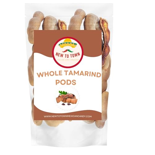 Whole Tamarind Pods 1 LB (16 oz) – Natural Sweet & Sour Tamarind Fruit for Mexican Candy, Agua Fresca, Thai & Asian Cooking – Dried Tamarindo Pods