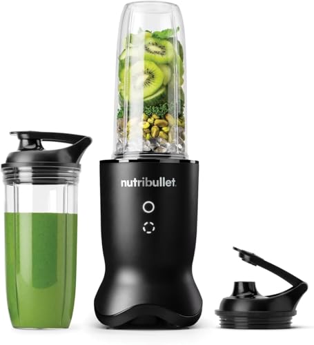 nutribullet Ultra NB1206MB, Personal Blender, Lames en Acier Inoxydable, Blender à Smoothie, 2 Tasses en Tritan de 900ml et 700ml, 1200W, Noir mat