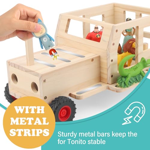 Image of for Tonies Box Organizer Shelf Storage, for Tonie Shelf Magnetic, Compatible with Tonie Box 1 /2 Player Tonies Figures Characters for Children, Display Collection 20~30 Characters - Tractor