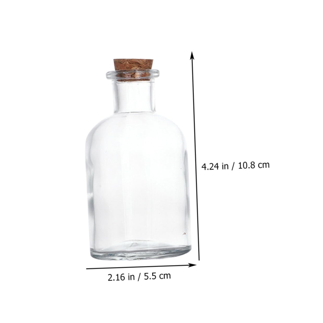 125ml Bottiglia 4 Pezzi Tappo in Legno Campione in Vetro