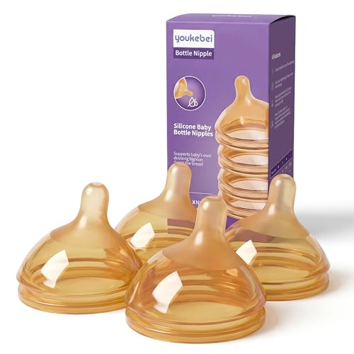 YOUKEBEI Anti-Colic Slow Flow Silicone Nipple