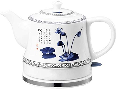 Haushalts-Wasserkocher Keramik abnehmbare Basis, Kochtrockenschutz （Sommerlotus） 1,2 l