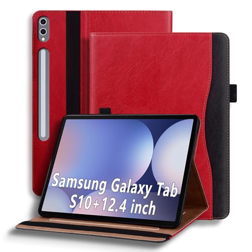 Étui pour Samsung Galaxy Tab S10 Plus 2024 en finition rouge élégante et premium