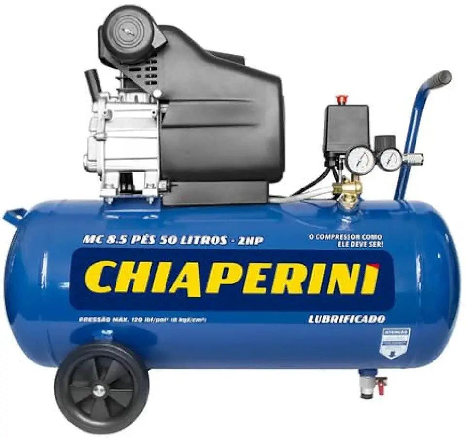 Compressor Ar Elétrico Portátil 50l 2hp Mc 8.5/50 Chiaperini