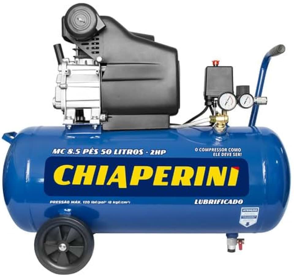 Compressor Ar Elétrico Portátil 50l 2hp Mc 8.5/50 Chiaperini