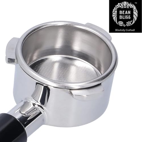 Image of Bean Bliss 51mm Bottomless Portafilter with Plastic Handle for Semi-Automatic Coffee Machines - Durable Stainless Steel, Perfect for Rich Espresso Extraction, Ideal for Home & Professional Use