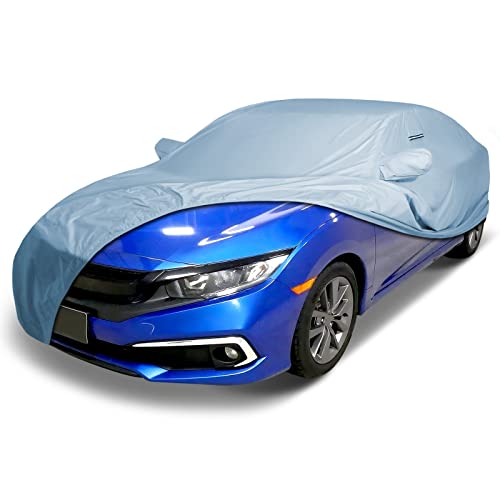 Image of iCarCover Premium Car Cover for 2016-2020 Honda Civic Coupe Heavy Duty Waterproof All-Weather Automobiles Custom Fit Indoor Outdoor UV Snow Protection Covers with Straps and Bag