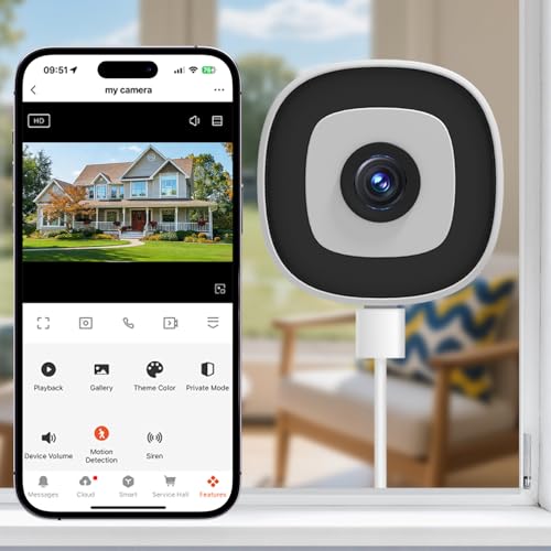 4MP Window Camera, 5/2.4Ghz WiFi Cameras for Home Security(1 Camera)