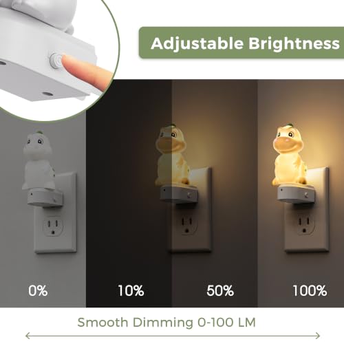 Image of L LOHAS LED Plug in Night Light for Kids, 3D Cute Dinosaur Night Lights